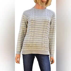 Vineyard Vines Women's Cotton Stripe Cable Sweater XSmall.